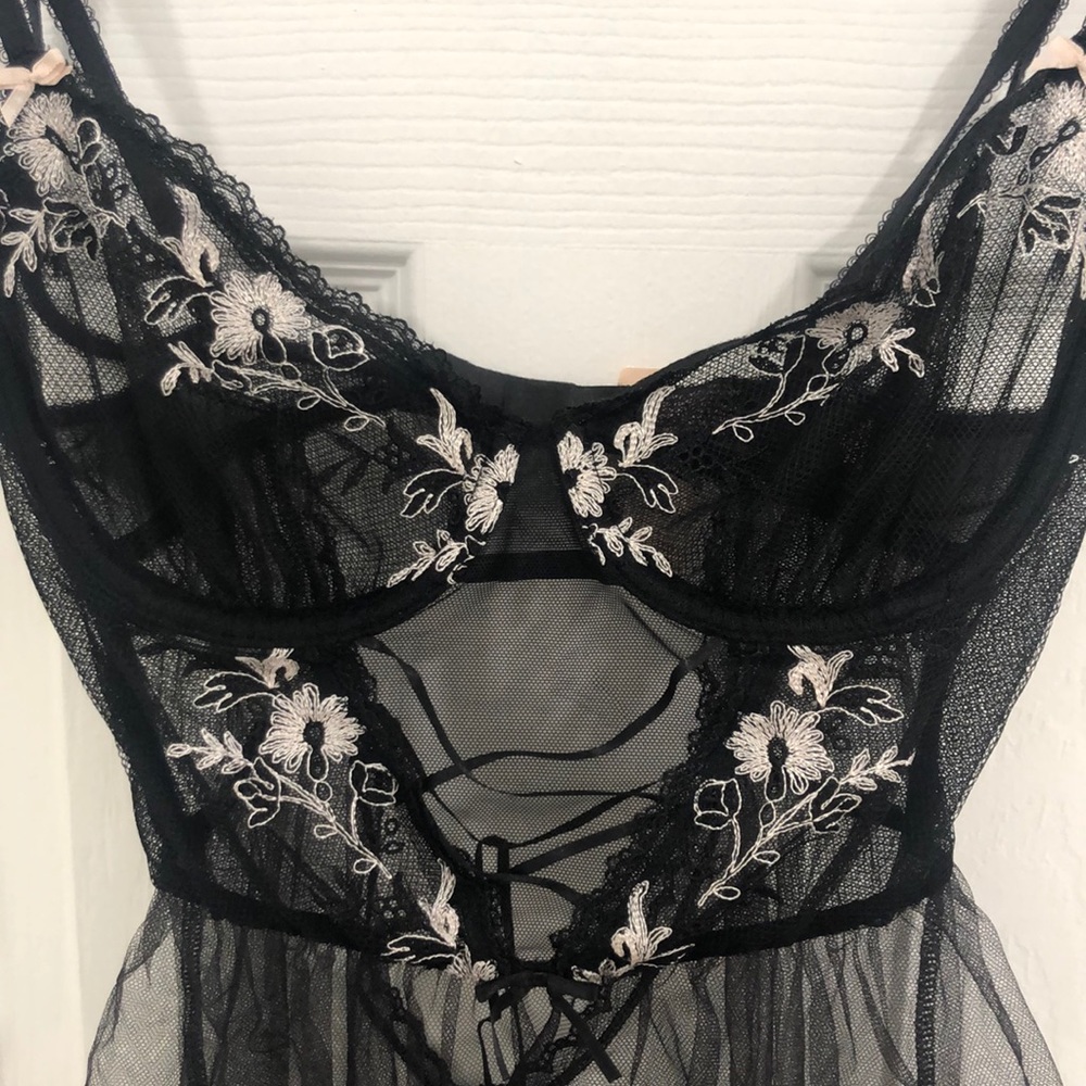 34B mesh teddy with thong Victoria Secret NWT